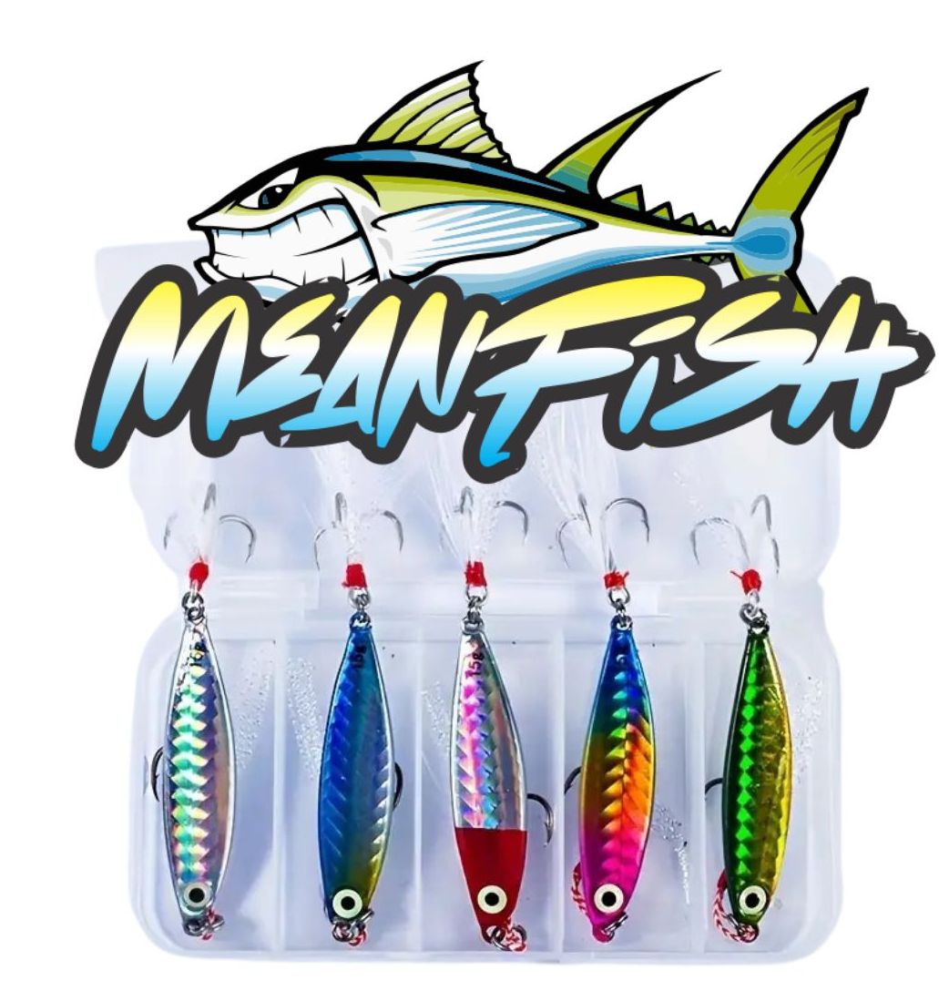 fish lures nz 5 x 20 gram Lures with Tackle Box for Trout Salmon Kahawai