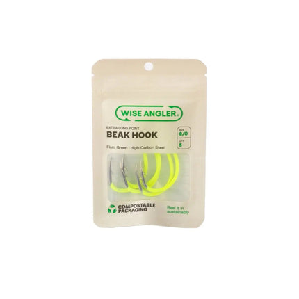 Beak Hook - Extra Long Point Fluro Green