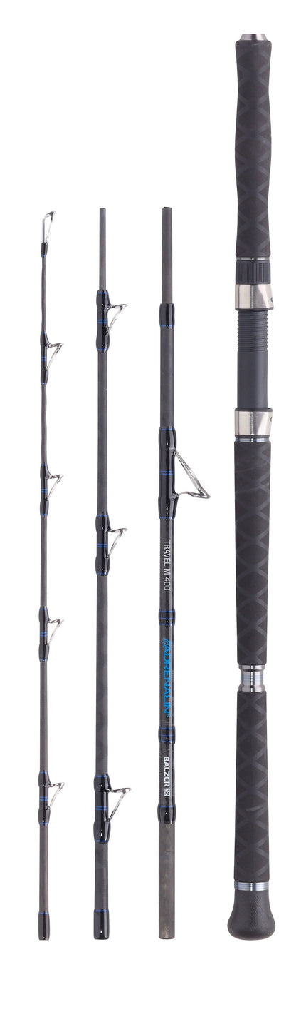 Adrenalin Travel Medium 400 | Strayline 25lbs Boat Rod | 2.15m (7.05ft) | 4 Piece