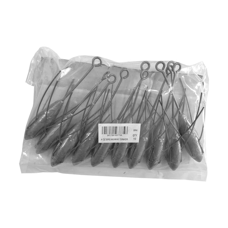 Breakaway Sinker Bulk Pack 4oz (10 per pack)