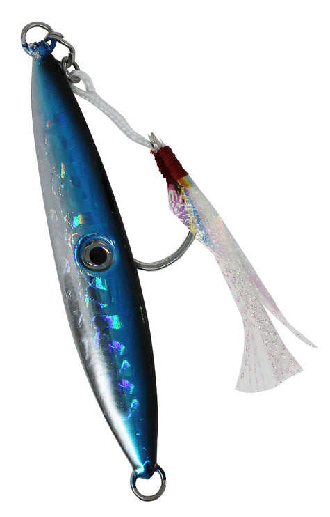 Ocean Assassin Fishbones Flutter Jig - Blue