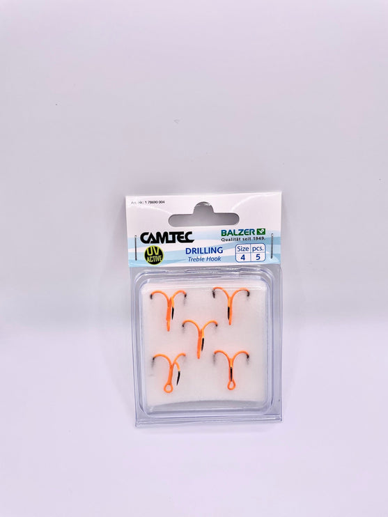 CamTec UV Treble Hook Orange (5x Pack)