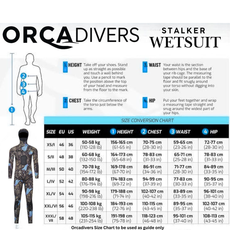OrcaDivers Stalker 5mm 2pc Open Cell Wetsuit