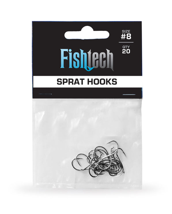 Fishtech Sprat Hooks #8 Qty 20