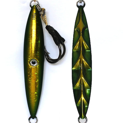 Ocean Assassin Fishbones Flutter Jig - Green