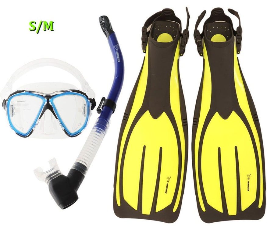 Immersed Optrix Dropaway Turbo EDF Dive Complete Mask Snorkel and Fins Set