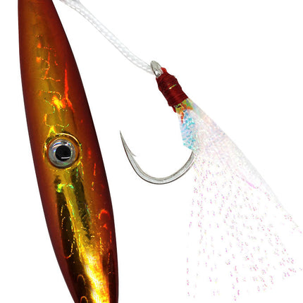 Ocean Assassin Fishbones Flutter Jig - Orange