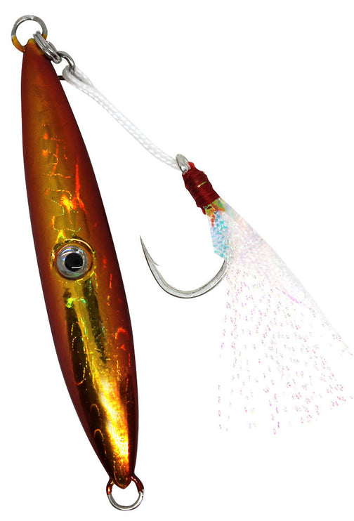 Ocean Assassin Fishbones Flutter Jig - Orange