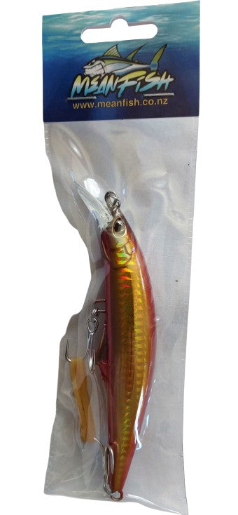 Meanfish 45gm Sinking Minnow 120mm with 3D Eyes