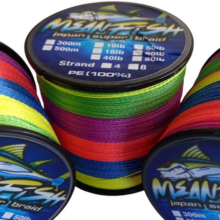 Mean Fish Super 8 strand Fishing Braid 100 Metre Rolls