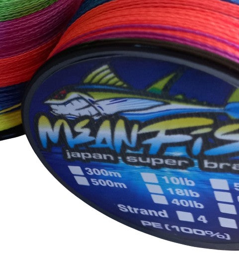 Mean Fish Super 8 strand Fishing Braid 1000(1KM) Metre Rolls