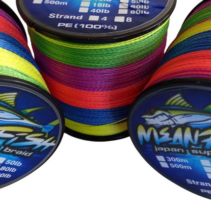 Mean Fish Super 8 strand Fishing Braid 500 Metre Rolls