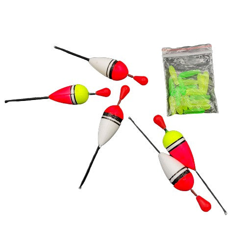 Set (15Pcs) Vertical Buoy Sea Fishing Floats Assorted Size for Most Type of Angling