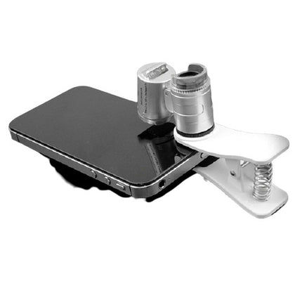 Handheld Mini Pocket 60x  Microscope Loupe Jeweler Magnifier With LED