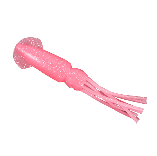 Pink 12.5cm Lumo Coloured Fishing Octopus Skirts  (Pkt of 3)