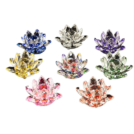 80mm Crystal Lotus Flower