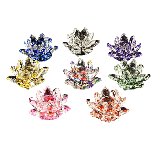 80mm Crystal Lotus Flower