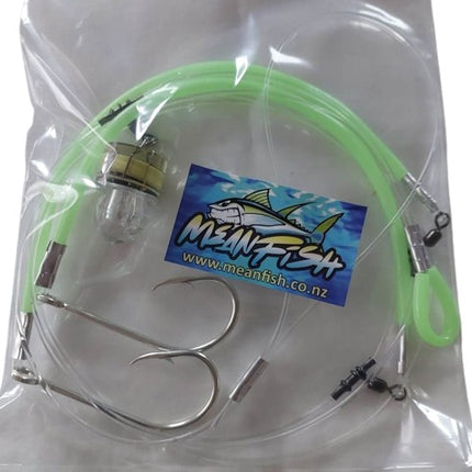 MeanFish Hapuka (Grouper) 2 Hook Rig 14/0 Ezi Bait Hook with Light