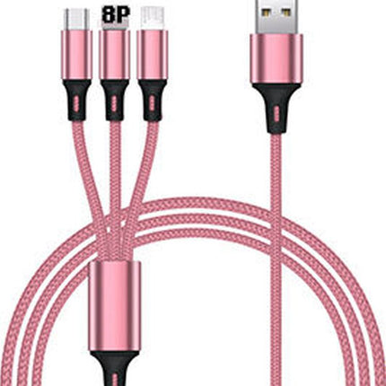 3 in 1 Super Phone Charge and Data Cable for Iphone Samsung  Huawei - 1.2 M Cable