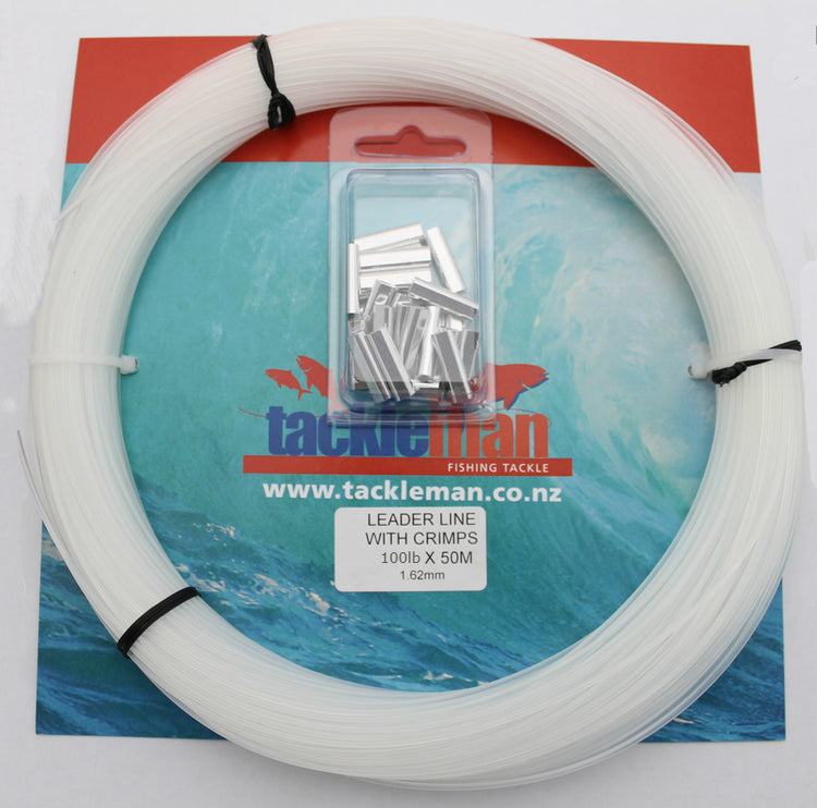 100lb Nylon Leader X 50M with crimps