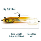 3Pcs-Yellow  5.5cm