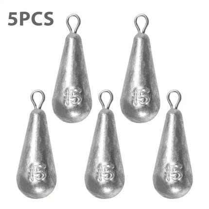 Teardrop Fishing Sinkers – Lead Weights for Bass (10 Sizes)