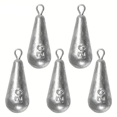 Teardrop Fishing Sinkers – Lead Weights for Bass (10 Sizes)