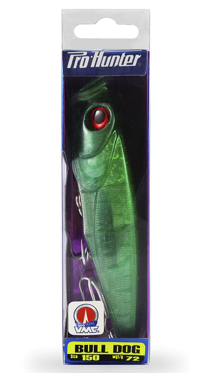 Pro Hunter Bulldog Popper 150mm- Crystal Green - Great for Kingfish