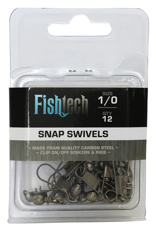 Fishtech  Snap Swivels 1/0  (12 per pack)