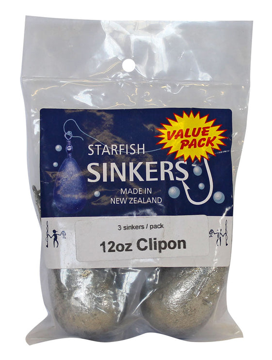 Starfish Clip-On Swivel Sinkers - Value Packs