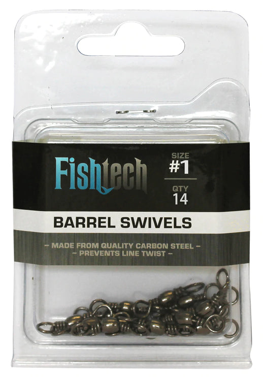 Fishtech #1 Barrel Swivels (14 per pack)