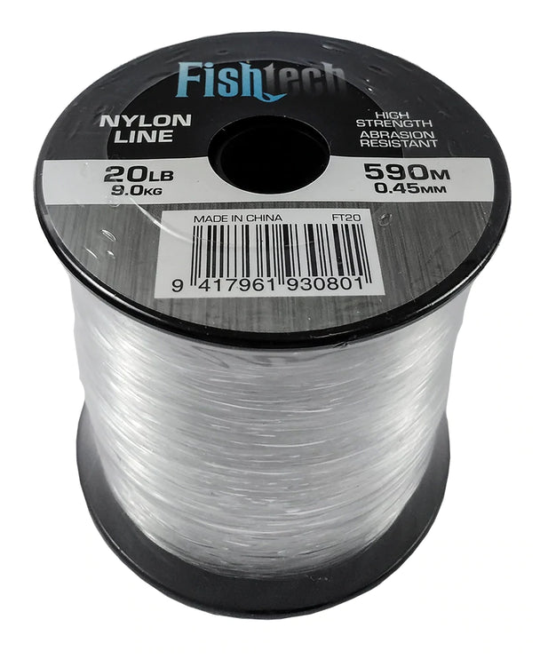 Nylon Fishing Line -  20LB - 590m Rolls - FishTech