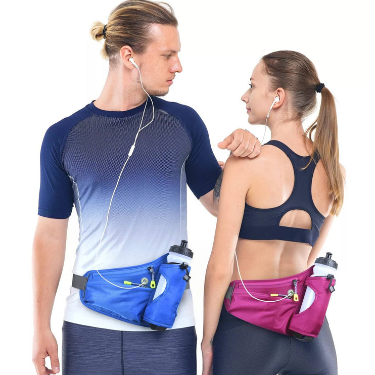 Sports Hydration Belt Bag with Water Bottle Holder