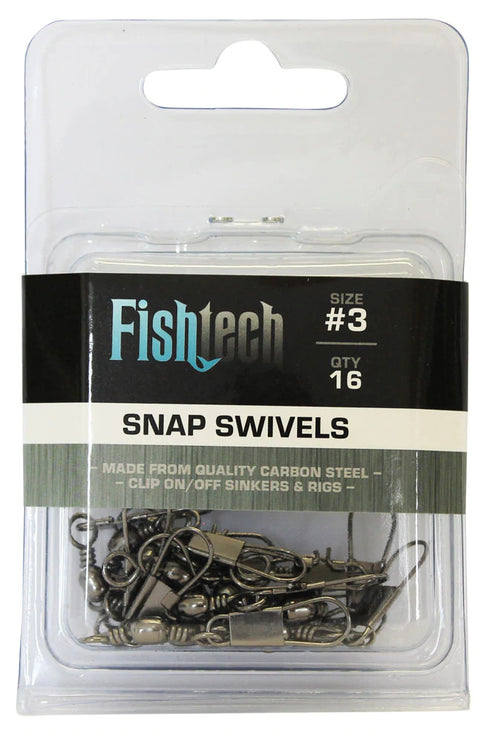 Fishtech  Snap Swivels #3 (16 per pack)