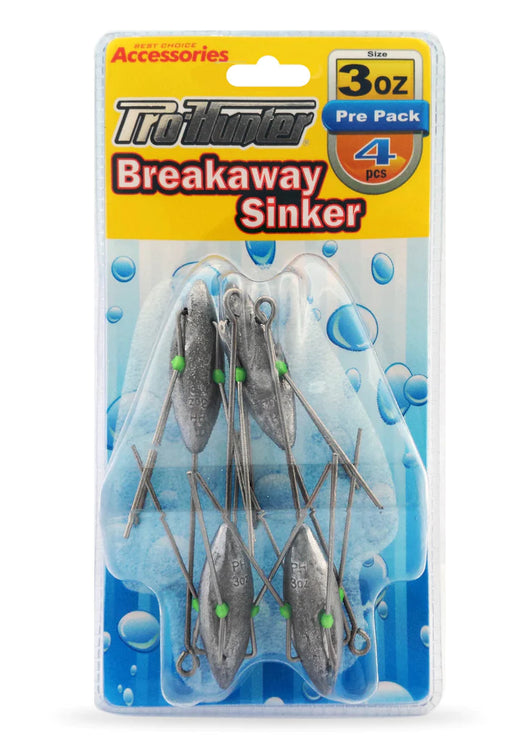 Breakaway Sinkers  3 oz ( pack of 4 ) Pro Hunter