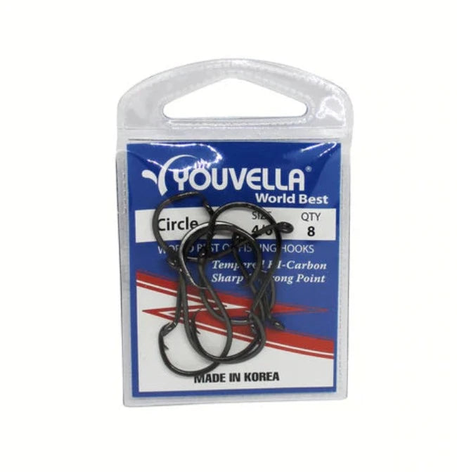 Youvella Circle Hooks 4/0 (8 PER PACK)