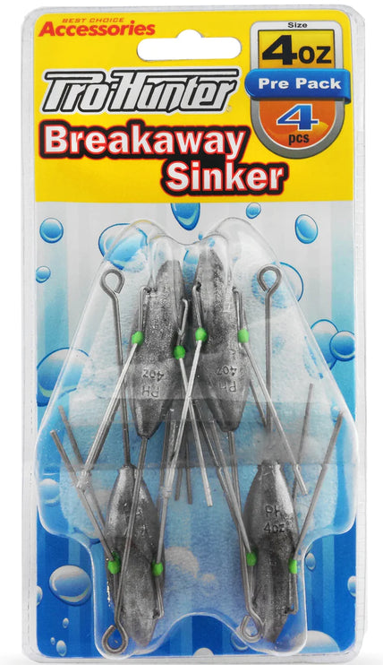 Breakaway Sinkers  4 oz ( pack of 4 ) Pro Hunter