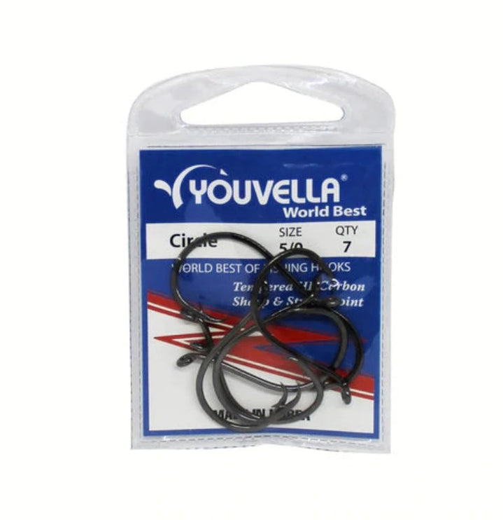 Youvella Circle Hooks 5/0 (7 PER PACK)