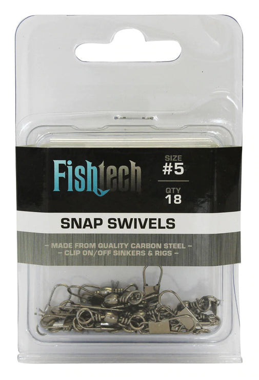 Fishtech  Snap Swivels #5 (18 per pack)