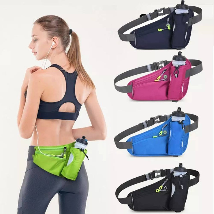 Sports Hydration Belt Bag with Water Bottle Holder