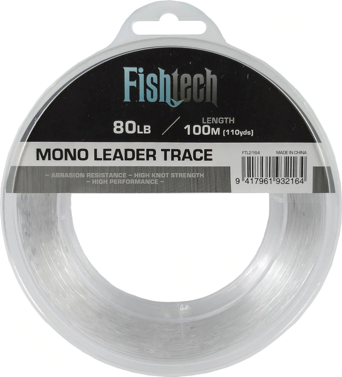 Leader - Hi Tensile Leader Line- 80lb 100m Fishtech