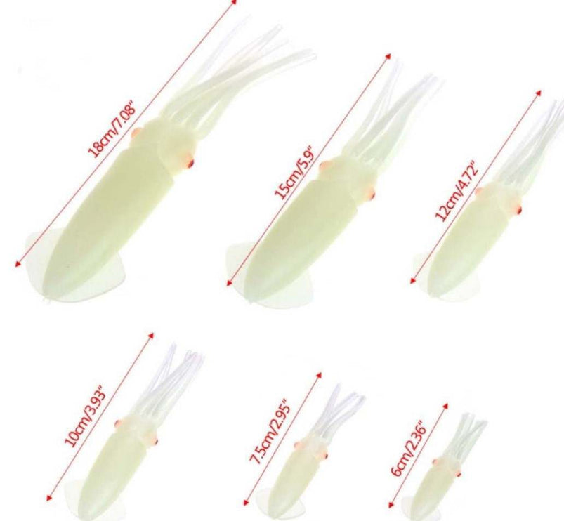 Medium 12cm Lumo Squid Skirts (pack of 4)