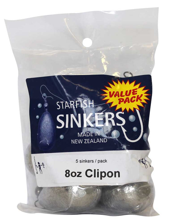 Starfish Clip-On Swivel Sinkers - Value Packs