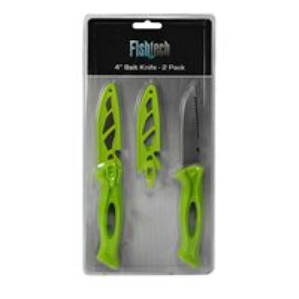 4" Bait Knife & Sheath - Value Pack Of 2 Knives