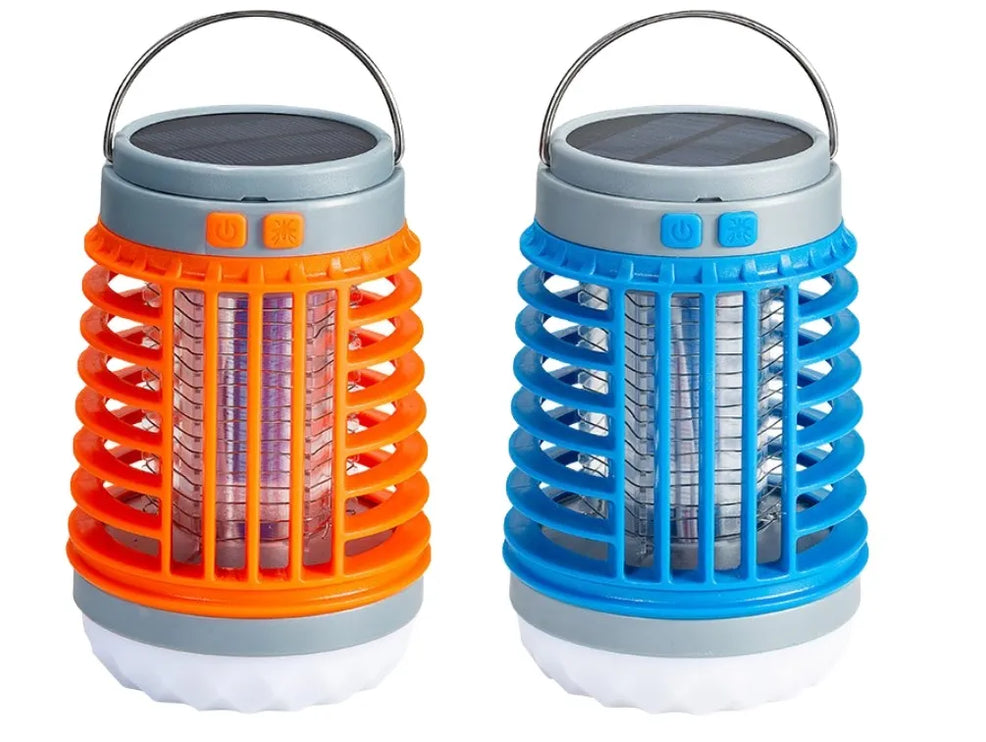 Solar Powered  Rechargeable 3 in 1 Mosquito Zapper - Lantern & Torch