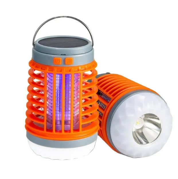 Solar Powered  Rechargeable 3 in 1 Mosquito Zapper - Lantern & Torch