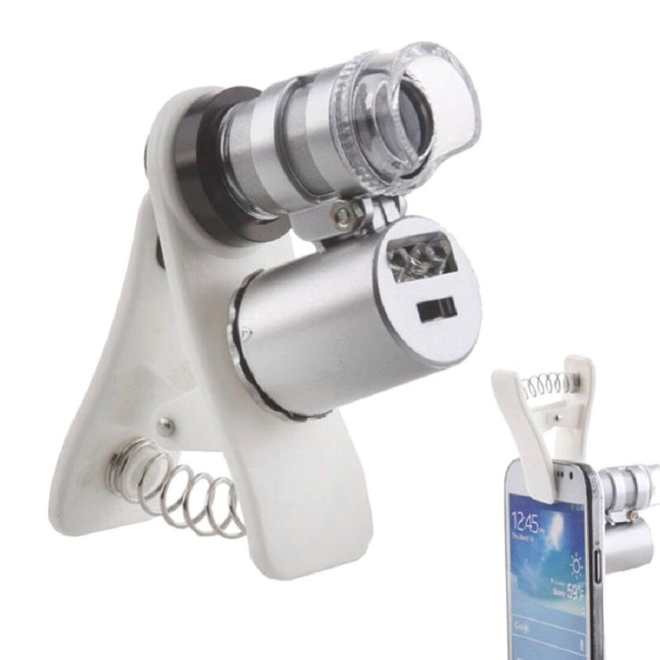 Handheld Mini Pocket 60x  Microscope Loupe Jeweler Magnifier With LED