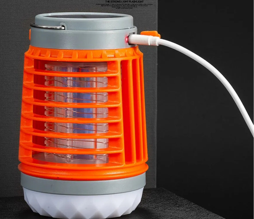 Solar Powered  Rechargeable 3 in 1 Mosquito Zapper - Lantern & Torch