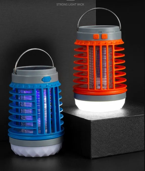 Solar Powered  Rechargeable 3 in 1 Mosquito Zapper - Lantern & Torch