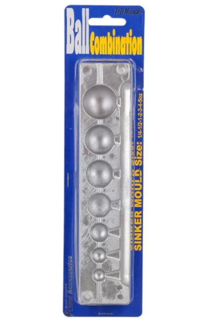 Ball Sinker Mould Combo of 7 from 0.25 to 6 Oz Pro Hunter
